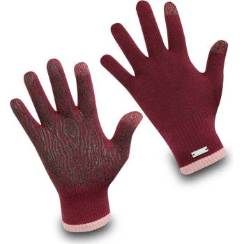 Exquisiv Merino rukavice City Walk Rider Touchscreen , růžová/fialová