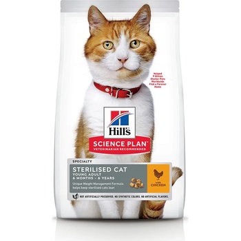 Hill's 15кг Adult Sterilised Hill's Science Plan, суха храна за котки с пиле