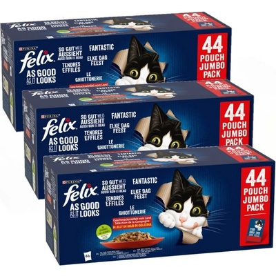 Felix Fantastic MIX příchutě v želé: 132x85 g