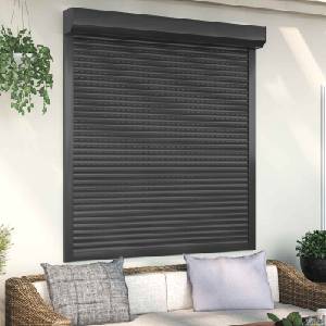 vidaXL Ролетна щора Антрацит 140 x 150 cm Алуминий и полиреутан (42047073)
