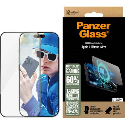 Panzer Стъклен протектор PanzerGlass за iPhone 16 Pro, Gaming, Ultra-Wide Fit