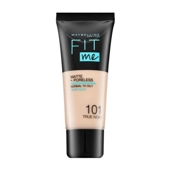 Maybelline Fit Me! Foundation Matte + Poreless 101 True Ivory tekutý make-up s matujícím účinkem 30 ml