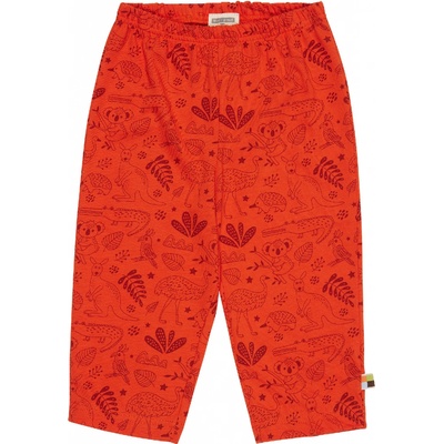 Dětské kalhoty Autstralská zvířátka tmavě oranžová loud proud