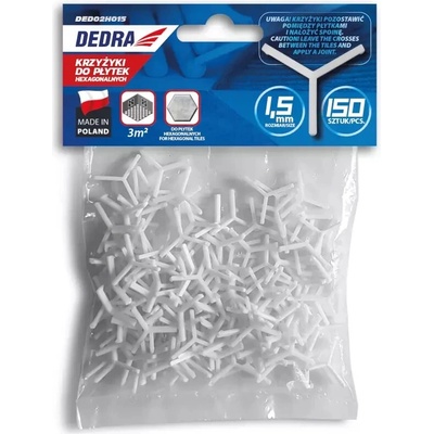 DEDRA-EXIM Krížiky na dlažbu pre hexagonálne dlaždice 1,5 mm, 150 ks DED-DED02H015