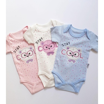 Myrat Baby Бебешко боди с мече, бяло