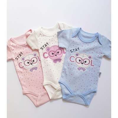 Myrat Baby Бебешко боди с мече, бяло