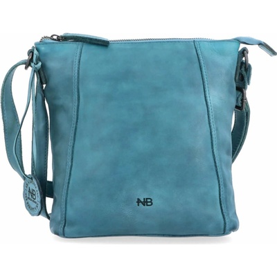 Noelia Bolger Kožená kabelka crossbody s prešívaním malá horčicovo žltá 2086