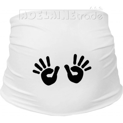 Mamitati tehotenský pás s ručičkami biely