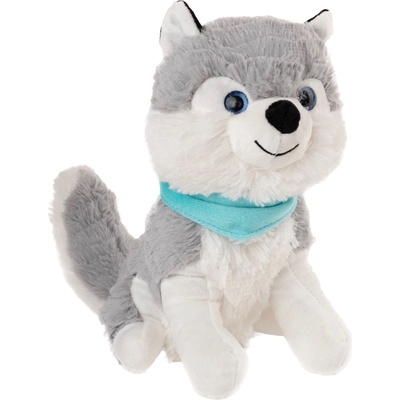 Амек Тойс Плюшена играчка Амек Тойс - Хъски със син шал, 29 cm (30205)