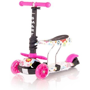 Lorelli emotion Тротинетка 2В1 smart pink flowers (46956) Тротинетка, скутер