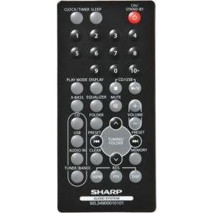 GENERAL SHARP 92L34900010101 - съвместимо дистанционно управление на марката General (92L34900010101) Дистанционно