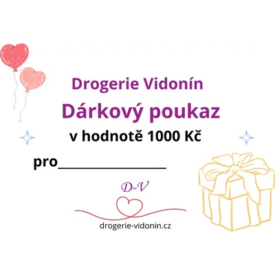 Drogerie Vidonín Narozeninový Poukaz 1000 Kč