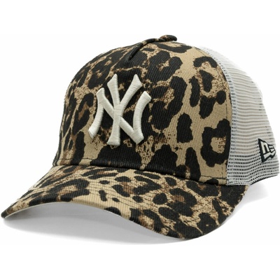 New Era MLB Summer Leopard 9FORTY M-CROWN A-Frame Trucker NY Yankees Brown