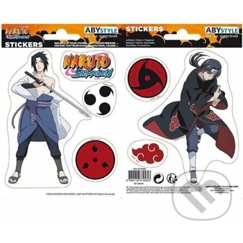 Naruto Shippuden Stickers 16 x 11cm 2 sheets Sasuke Itachi