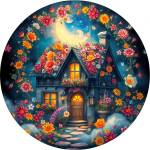 Bluebird Puzzle - Puzzle Round Puzzle - The Flower Cottage - 500 piese