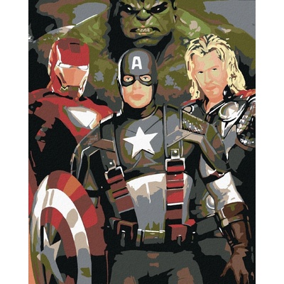 zuty Malování podle čísel Avengers 40 x 50 cm vypnuté plátno na rám
