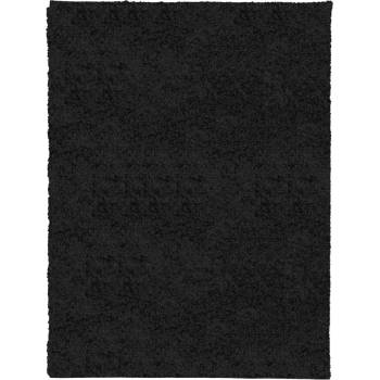 Шаги килим с дълъг косъм, модерен, черен, 300x400 см
