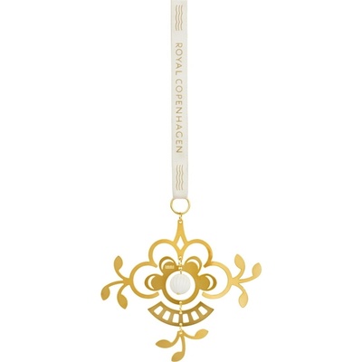 Royal Copenhagen Pozlátená vianočná ozdoba Flower 10 cm