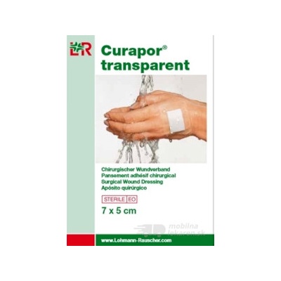 Curapor krytie na rany transparent 7 x 5 cm sterilné vodeodolné 5 ks