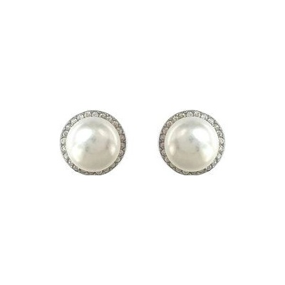 Infinitysilver stříbrné náušnice perly se zirkony L436190