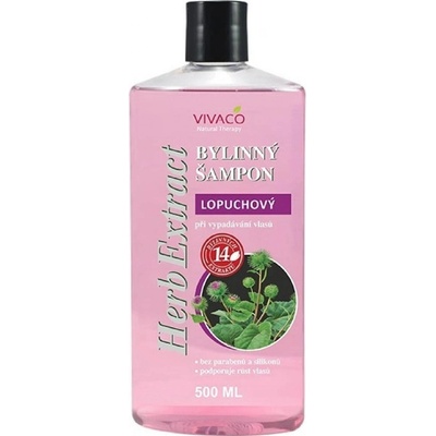 Vivaco Herb extrakt Bylinný šampón na vlasy Lopuch 500 ml