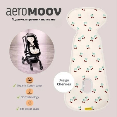 AeroSleep & AeroMoov Aeromoov Air Layer - Подложка против изпотяване за количка Група B - Cherries (AL-B-CHS)