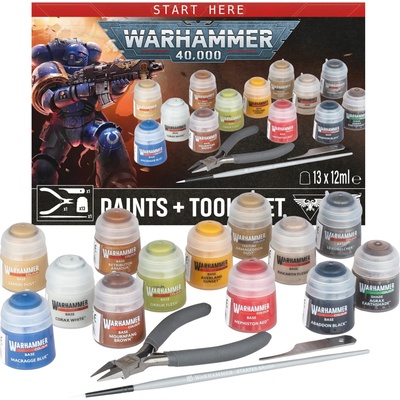 GW Warhammer 40 000 40K PAINTS+TOOLS GER/FRE/ITA/DUT/CZ/SLV – Zboží Mobilmania