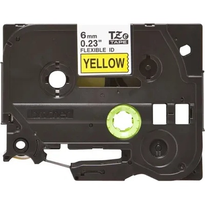 Brother Лента TEZ Tape 6mm Black on Yellow, Flexible, 8m lenght, for P-Touch (TZEFX611)