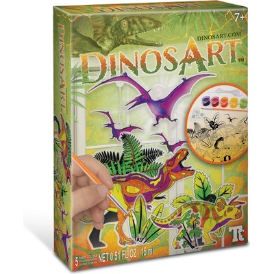 Dinosart Комплект DinosArt - Оцвети фигурките на динозаври (D15012)