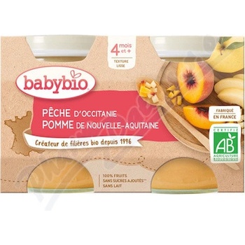 Babybio broskyňa jablko 2 x 130 g