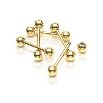 Steel Edge zlatý piercing do jazyku-SEHBJGDPB