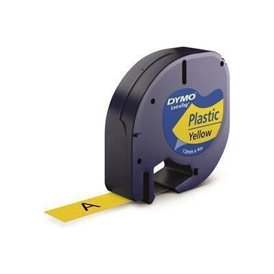 Páska Dymo LetraTag 12mm x 4m plastová žlutá, 59423, S0721570