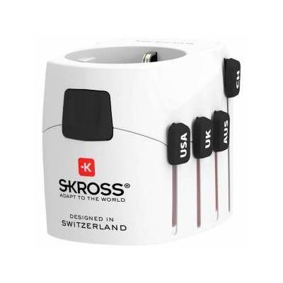 Адаптер SKROSS Pro World 1103180, USB, 100 V - 250 V, 6.3 A, T 6.3 A, 0.05 W, Бял, SKROSS-1103180