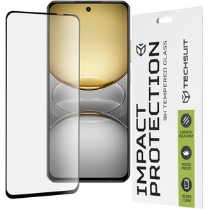 Techsuit - 111D Full Cover / Full Glue Glass - Realme C75 / Realme 14x - черен