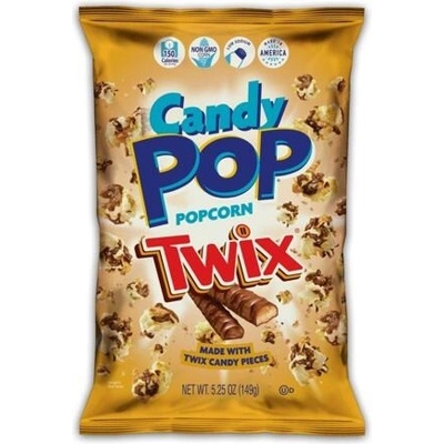 Candy Pop sladký popkorn s kousky sušenky Twix s mléčnou čokoládou 149 g