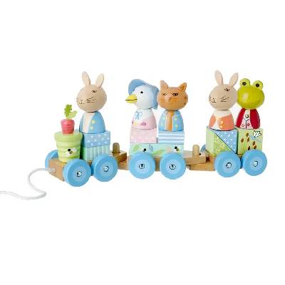 Дървен влак за дърпане- Peter Rabbit (OTT08053)