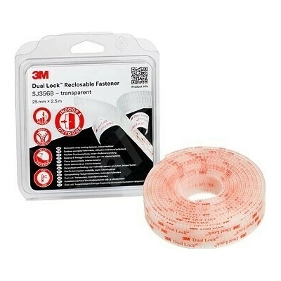 3M Dual Lock pásik so suchým zipsom lepiaci (d x š) 2.5 m x 25 mm priehľadná 1 ks; SJ3560/IPS