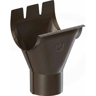 Krop Kotlík polkruhového žľabu oceľový 280 mm Ø 100 mm systém 130 RAL 8019 Orieškovo hnedá