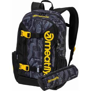 Meatfly раница Basejumper Blueprint Black 22 L Meatfly | Cheren | Момчешки | 22 L