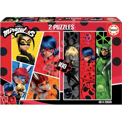 Educa EDU17277 Miraculous Ladybug 2 x 100 dílků
