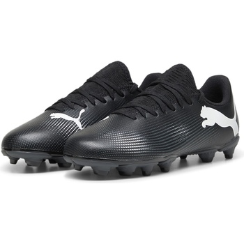Image 1 of PUMA Юношески футболни бутонки Puma Future 7 Play Junior Firm Ground Football Boots - Black/White