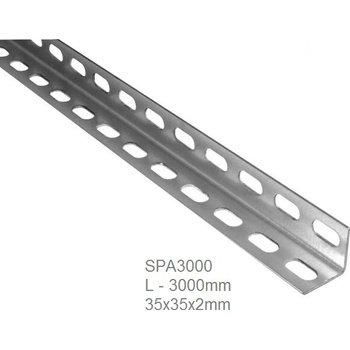 Uholníkový profil 35 x 35 3000 mm, dierovaný, pozink