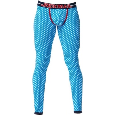 JOCKMAIL pánské dlouhé termo spodky White Stars Modrá