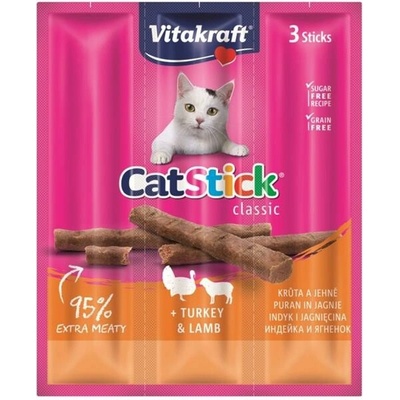 Vitakraft Cat Stick Classic morka jahňa 3 x 6 g