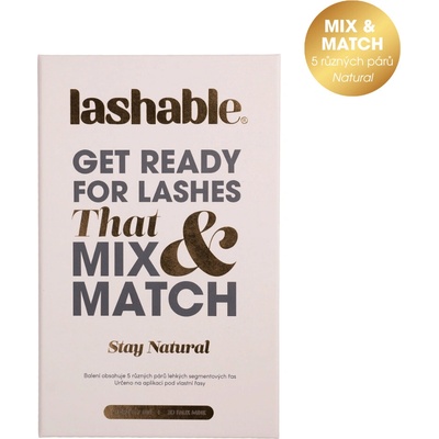 Lashable umělé nalepovací řasy Stay Natural 3-12mm - ručně vyráběné 5 párů – Sleviste.cz