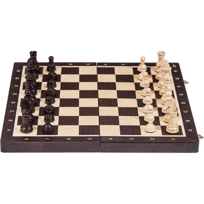 Turnajové šachy č. 4 Wenge / kov Square