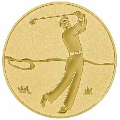 Emblém 25mm "Golf" zlatý 1062512