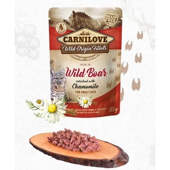 CARNILOVE cat ADULT WILD Boar chamomile 10 x 85 g