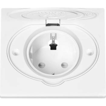 Image 1 of ORNO or-ae-1397(gs)/w - Контакт за вграждане, шуко, 16a, 3680w, 250v, ip44, бял (or-ae-1397(gs)/w)