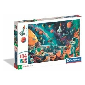 Clementoni -CLE puzzle 104 SuperKolor Cosmic Crew 25036